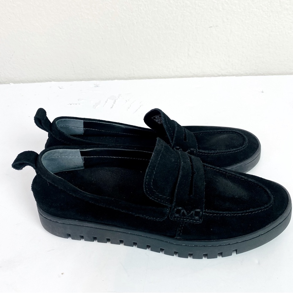 Vionic Black Suede Penny Loafers - Picture 3 of 7